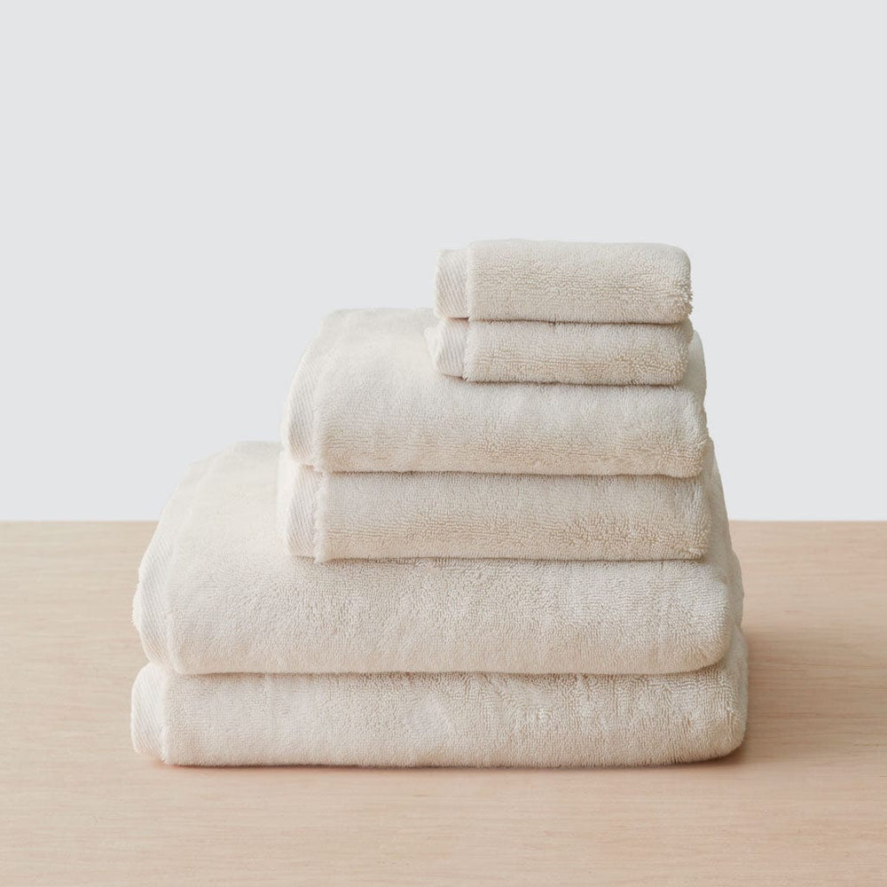 Organic Plush Bath Towel Set - Natural