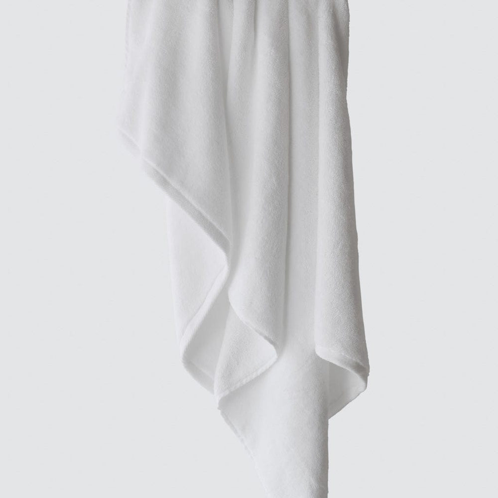 Organic Plush Bath Towels - White